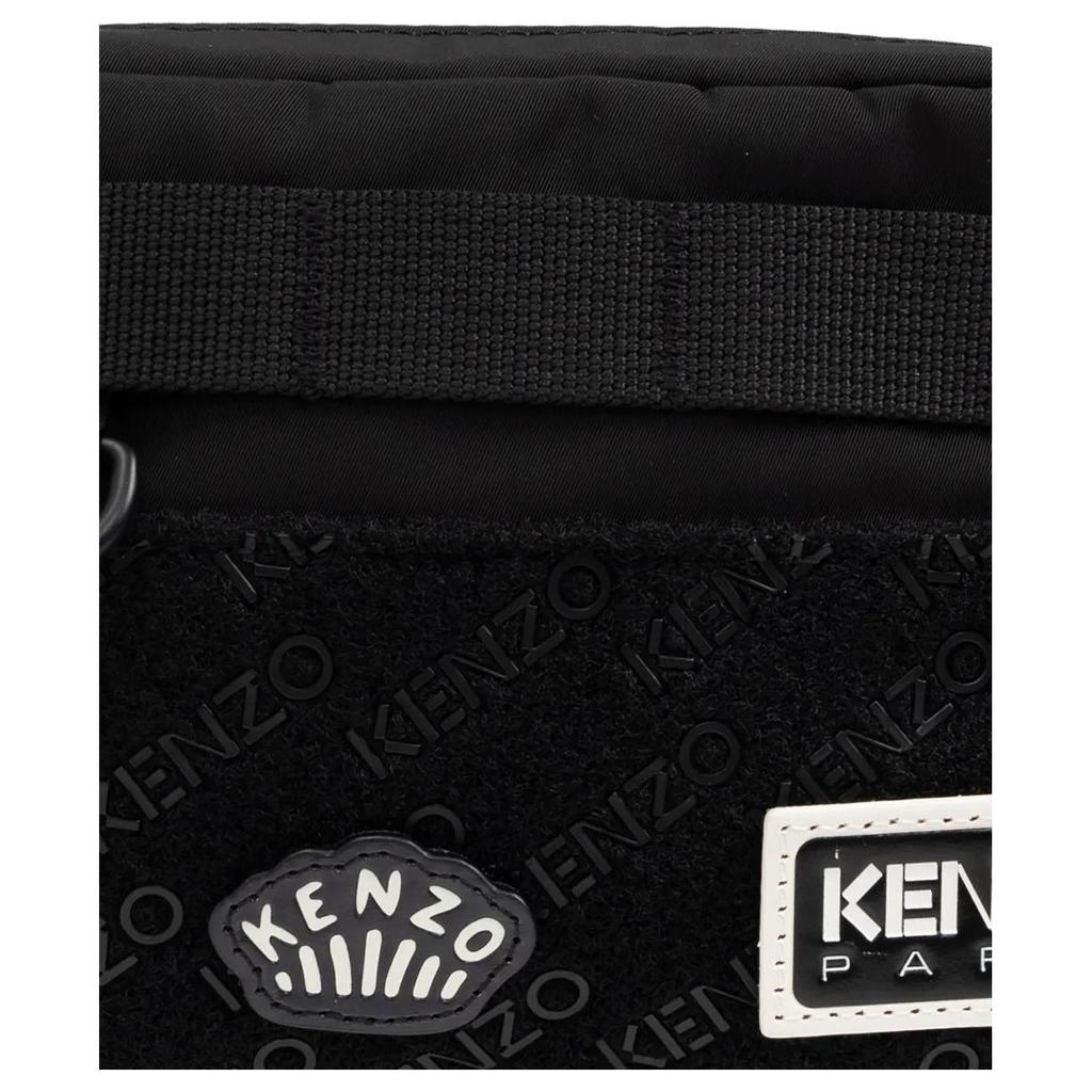 Kenzo Logo Zipper Waist Bag Men Waist Bag Black FF55SA217F2099