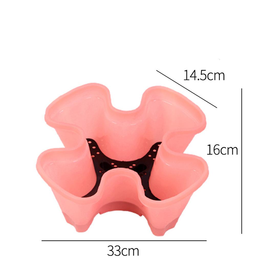 Multi-Color Stackable Flower Pot Movable 3-Petal 4-Petal Strawberry Herbs Vertical Pot Three-Dimensional Planting Container 2Pcs