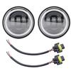 2PCS Chrome / Black 4.5 Inch LED Passing Light Spot Driving Lamp LED Fog Lights for Motorcycles 4.5" Lights