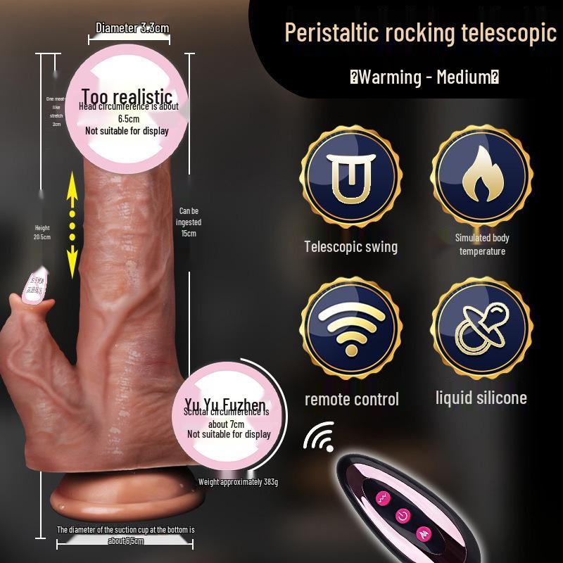 Mu Huan Silicone Vibrating Heating Dildo - High Simulation, Extendable, Adult Erotic Toy (30-Pack)