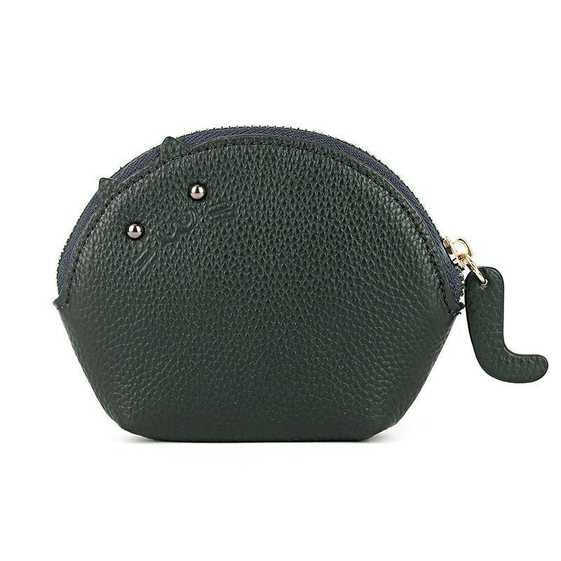 Women's Cowhide Wallet: Creative Mini Coin and Key Pouch for Ladies and Students