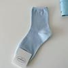 Ladies Spring and Summer Cream Wind Gentle Shell Buttons Lovely Everything Boneless Tube Socks