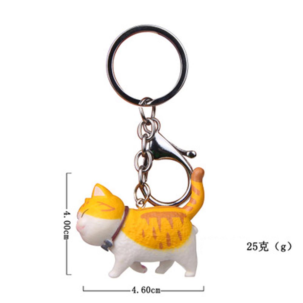 Zinc Zinc Alloy Cute Car Cartoon Animal Bag Hanging Pendant Cat Keyring Keychain Kitten Key Chain