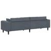 Dark Grey Sofa 250 X 77 X 76 Cm Velvet