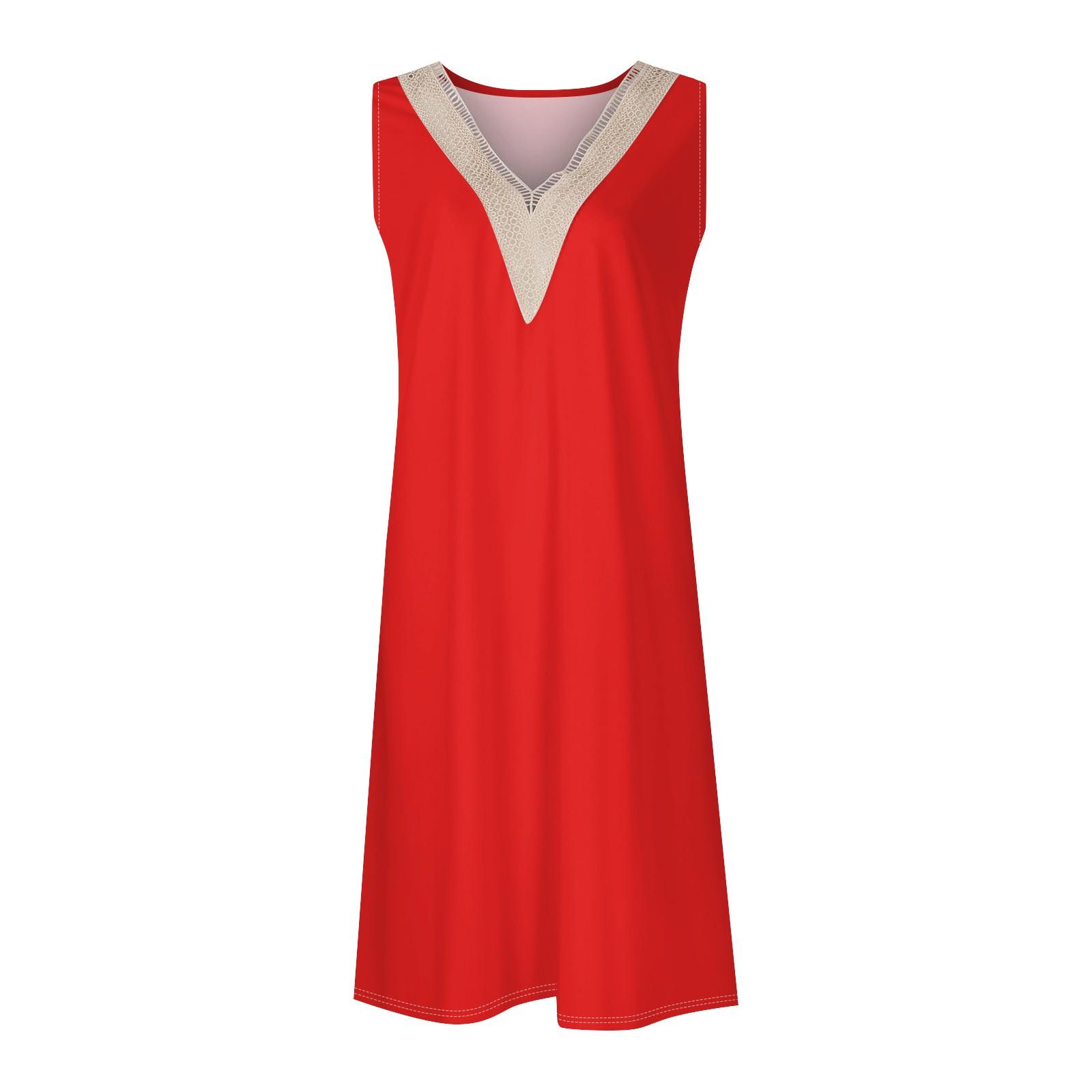 Женское летнее повседневное платье без рукавов — фото 3