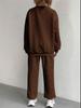 2025 Women's Cable Knit Patchwork Crew Neck Top & Jogger Set - Spring/Autumn