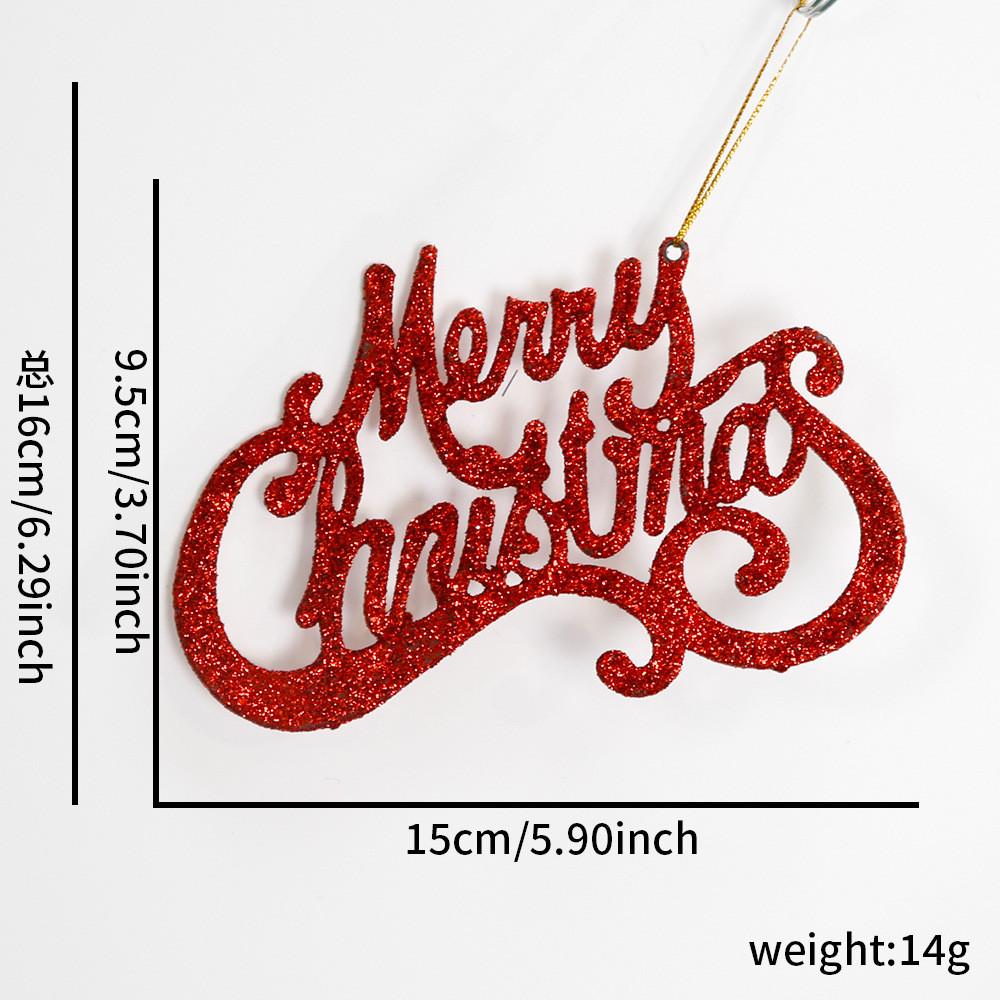 Tree Christmas Luxurious Decorations Stylish Glitter Letter Hanging Ornaments Celebrations For