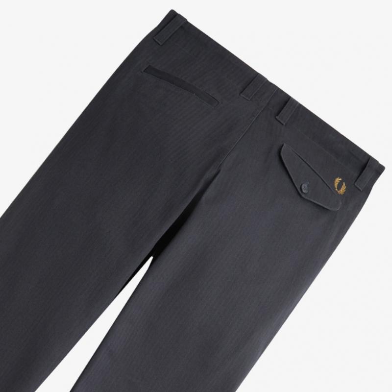 Fred Perry [sharp] Herringbone Utility Trouser   Anchor Grey Afpm2417174 297