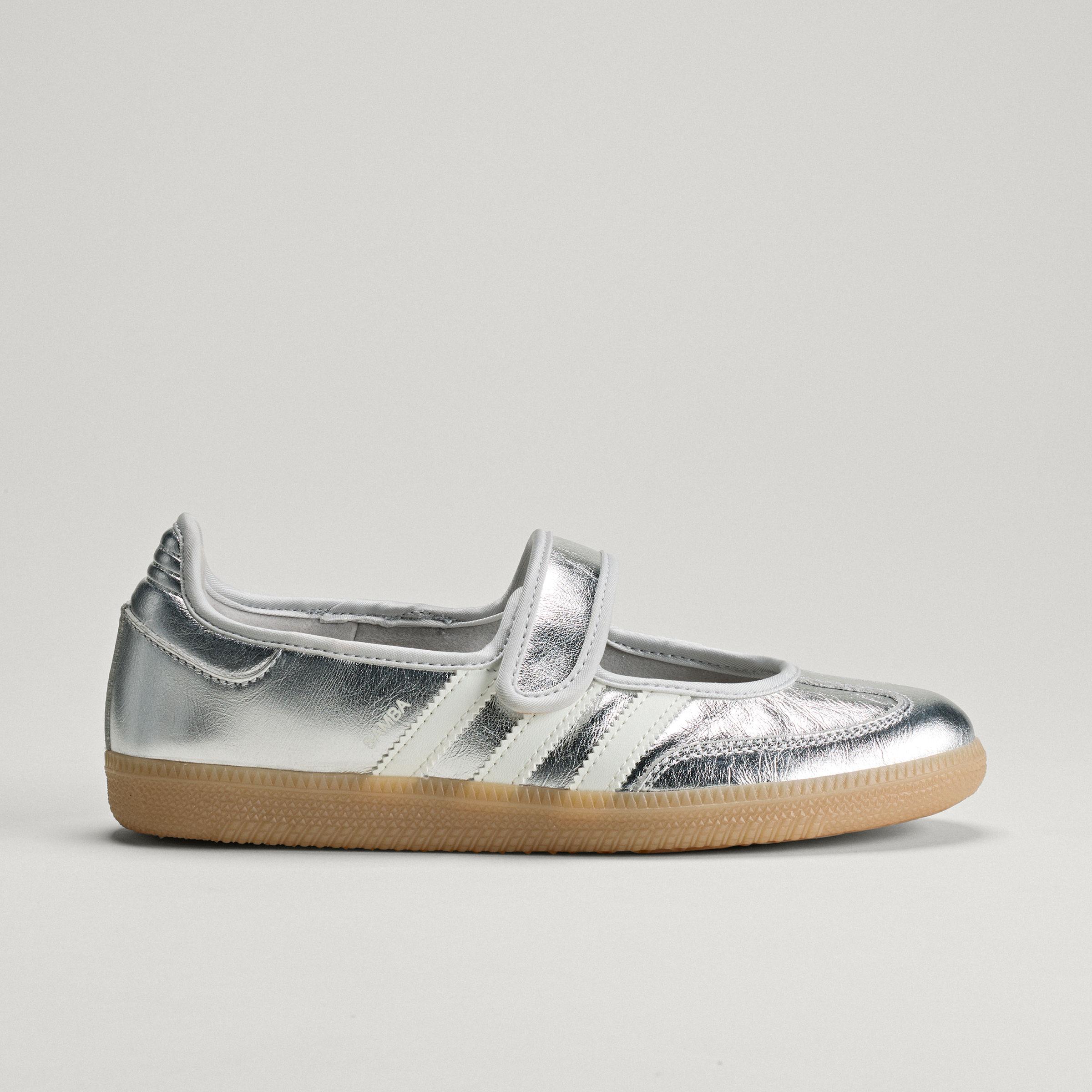 Adidas Originals Samba Jane Mary Jane Shoes Women s Silver 35.5