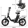 U4 Electric Bike 10.4Ah Battery 25KM/H Max Speed Front Suspension Disc Brake 3-Speed Modes 55+ Miles Range Compact Electric Bicycle with 16'' Tires