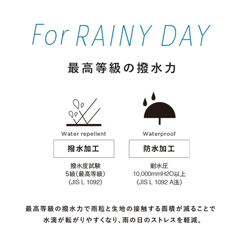 IZA Light Slim Full UV Suitable for Sun and Folding [2022] Wpc. & Parasol, Gray, 55cm, Blackout, 100% Protection, Rain, Lightweight, Slim, Men's