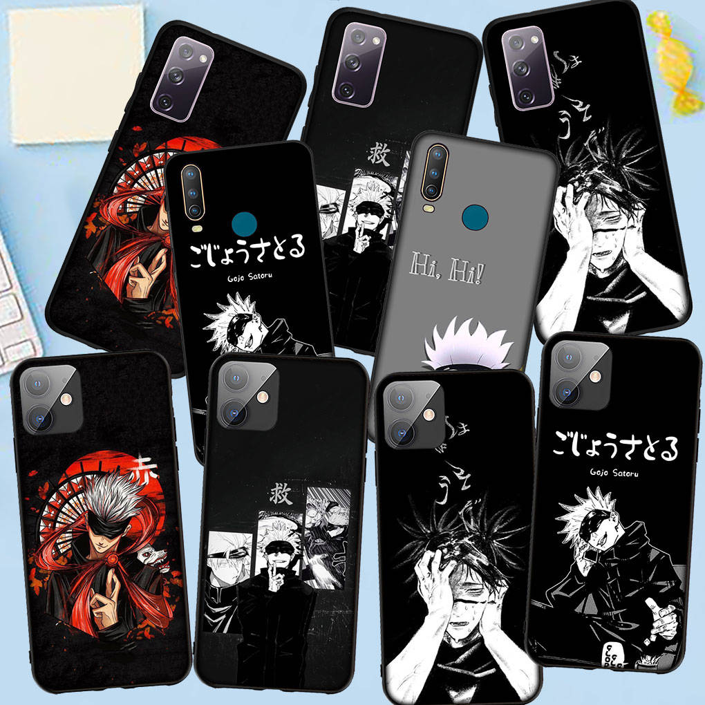 Phone Case for Samsung Galaxy S25 S24 S23 iPhone 16 15 Xiaomi Redmi Note 14 13 12 16E X 11 Pro Max OPPO Moto Huawei Jujutsu Kaisen Gojo Satoru Cover