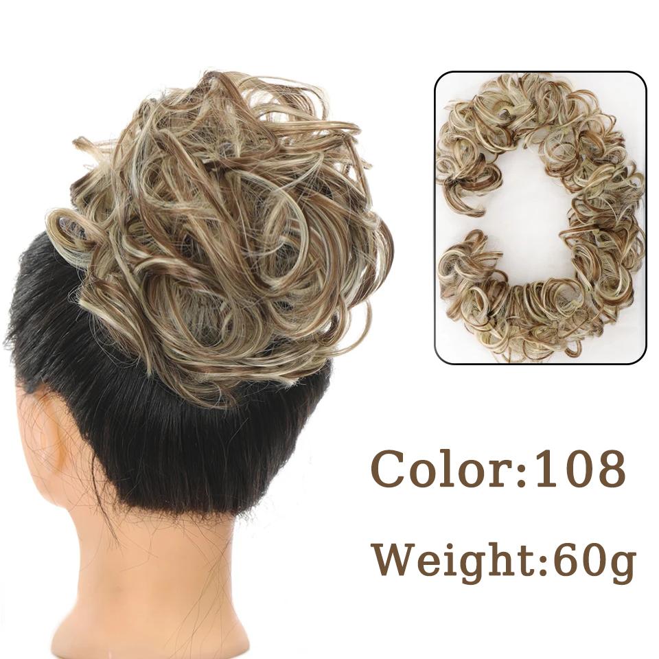 

Синтетический женский шиньон, грязный пучок для волос, резинка для волос, резинка для волос, шиньон, прическа, шиньон, валик в виде пончика