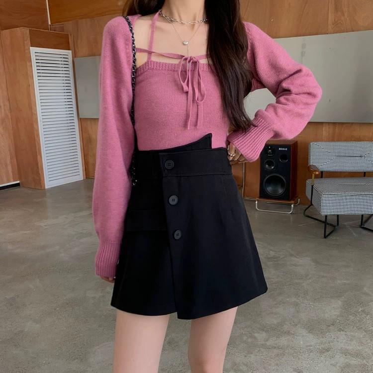 Plus-Size High Waist Loose Fit Slimming A-Line Culottes for Spring/Summer 2024