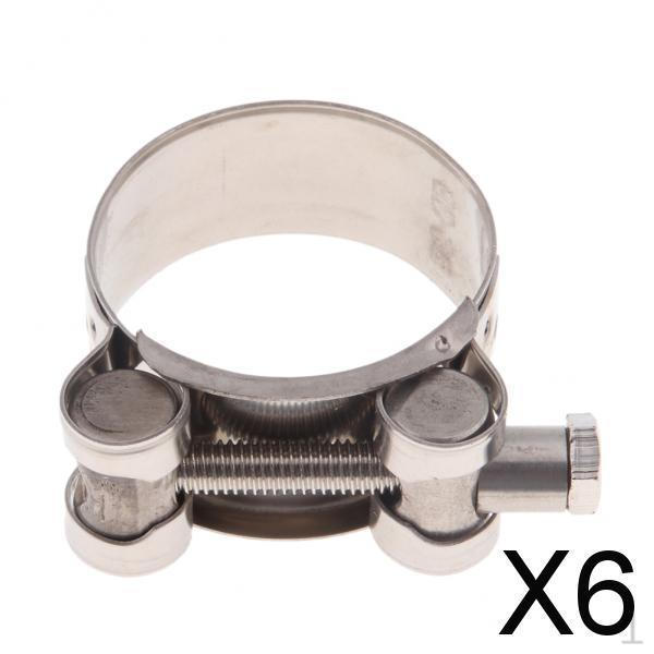 

6xMotorbike Exhaust Clamp Clip Stainless Steel Muffler Silencer Clamps 3639mm