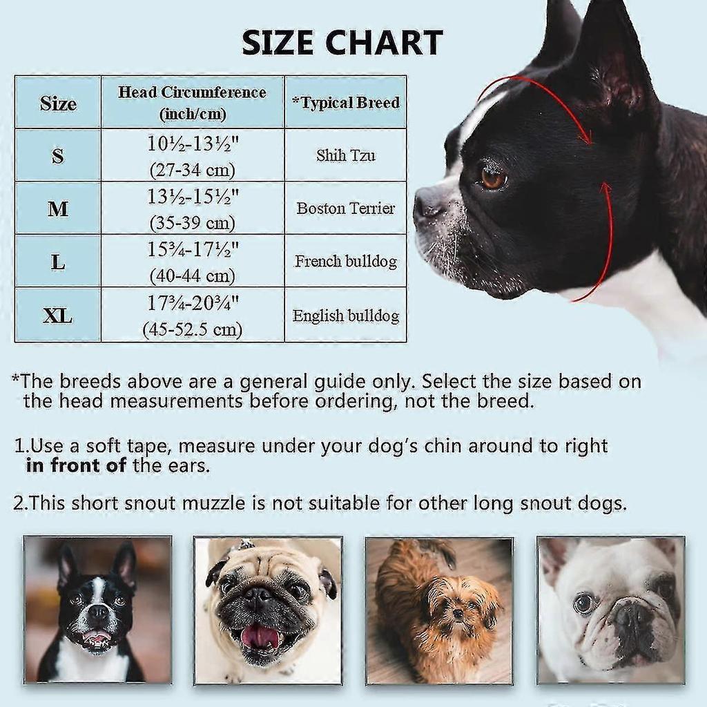 Soft Silicone Breathable Muzzle for Short Snout Dogs, Anti-Bite Chew Lick for Bulldogs & Flat-Faced Breeds