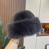 Fluffy Fur Bucket Hat For Women Plush Fisherman Hat Warm Women'S Winter Hat Thicken Cold Snowy Day Panama Cap Chrismas Gifts