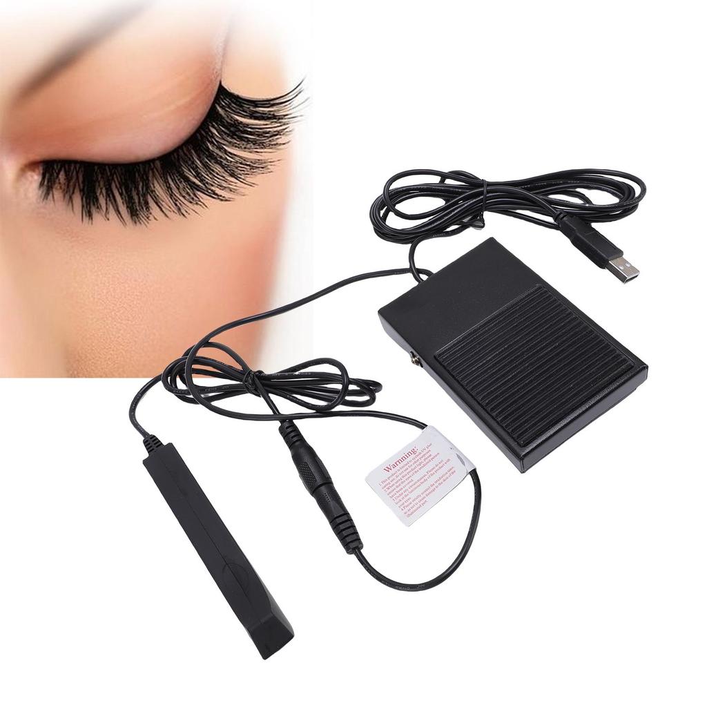 Lampa do rzęs z pedałem nożnym 5W Szybkie utwardzanie 395 do 400 nm Bezpieczny stop aluminium do przedłużania rzęs Zdobienia paznokci