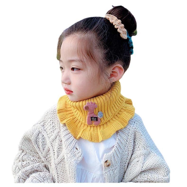 Autumn & Winter Cartoon Neck Warmer for Kids - Warm, Windproof Knit Shawl