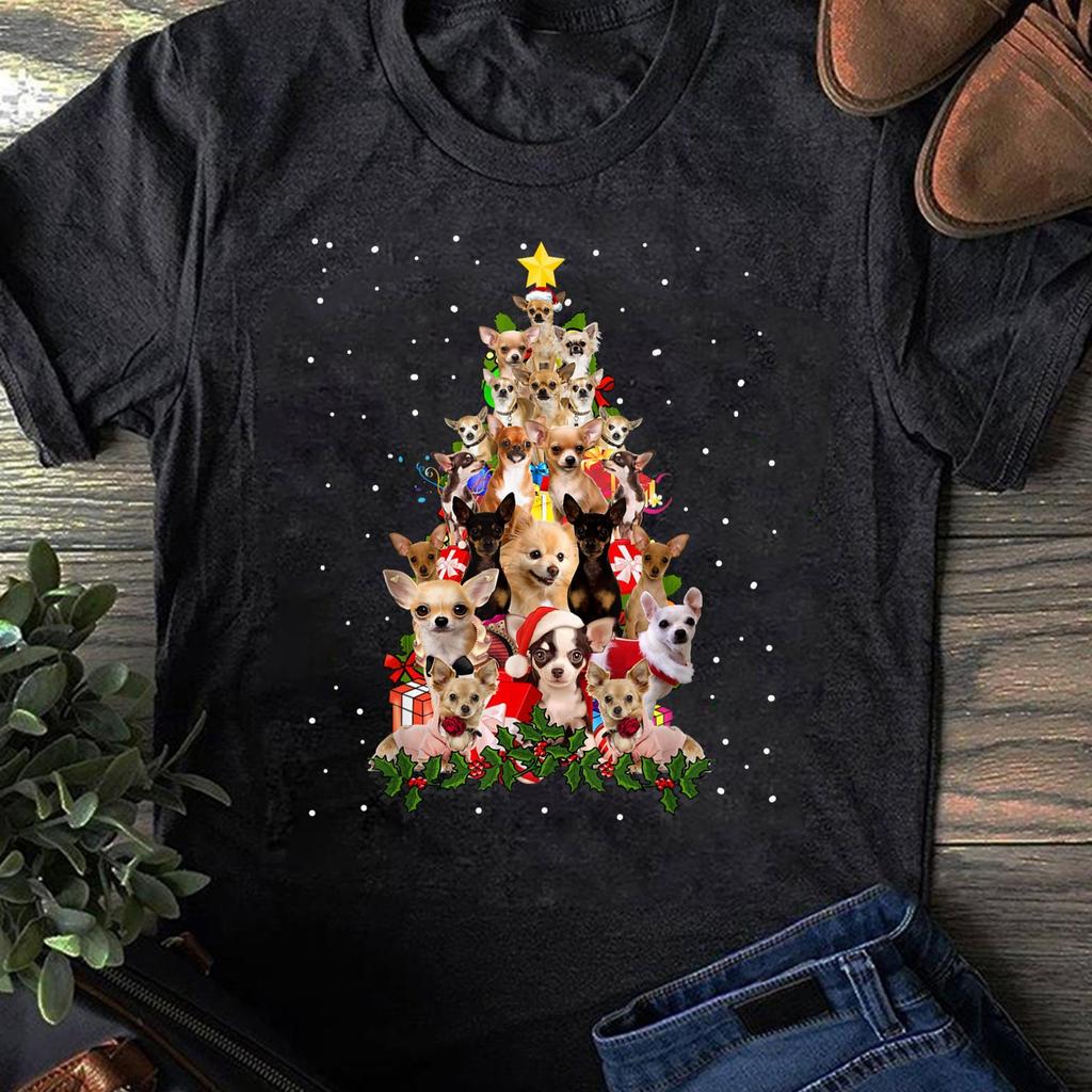 Chihuahua Christmas Tree T-Shirt: Funny Dog Lover Gift