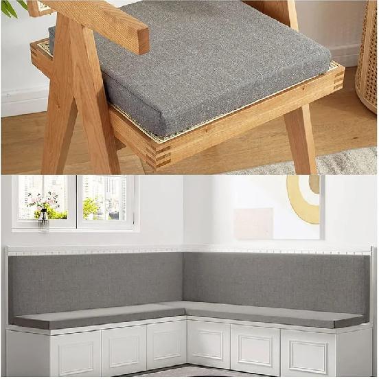 Double Piping Custom Long Bench Cushions Chair Seat Sofa Pillow Bay Window Decorative Cushion for Sofa Garden Bench Seat Swing