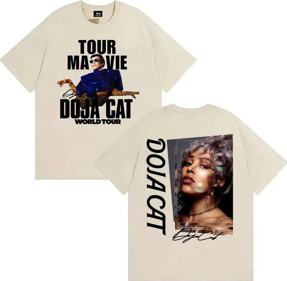 

Singer Doja Cat World Tour 2026 T-shirts Men Women Aesthetic Vintage High Quality T-shirt Casual Cotton T Shirts Streetwear XXXL чорний