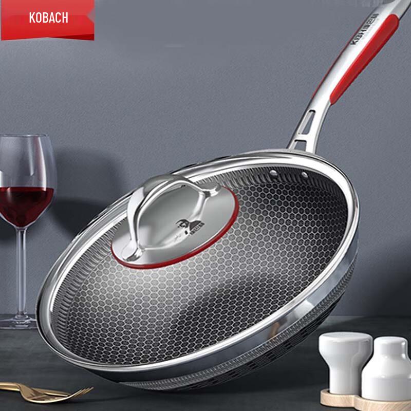 Konbach 316L Stainless Steel Honeycomb Non-stick Wok