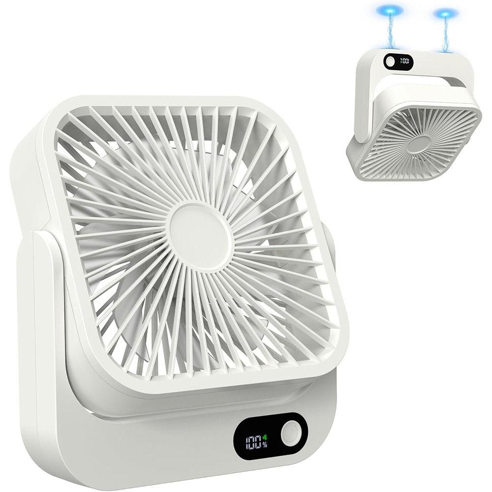 Tragbarer magnetischer Reiseventilator 8-24 Std. Laufzeit Wiederaufladbar und steckbar Tischventilator Kleiner persönlicher Ventilator