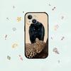 F-Ferocious Leopard Phone Case For IPhone 1716 15 14 13 Pro Max 11 12 Mini X Xs XR Black Silicone Cover