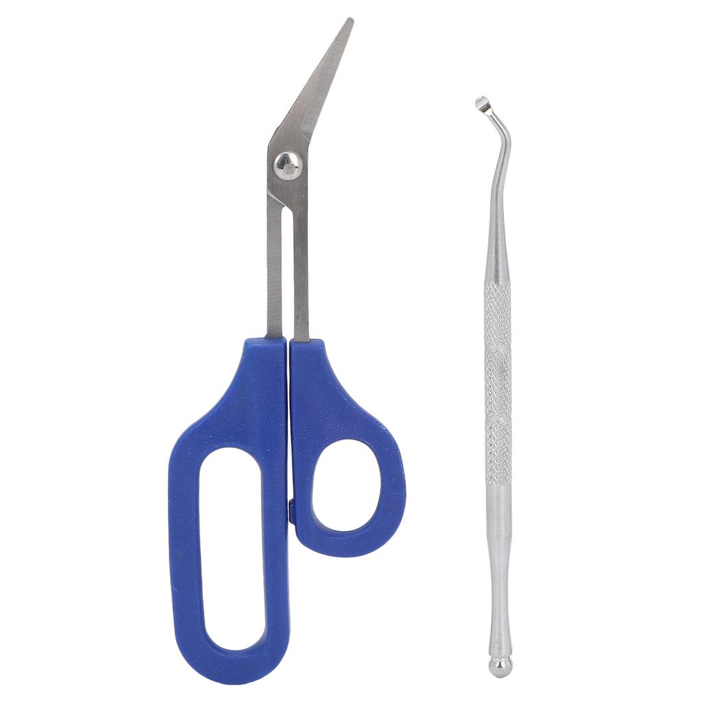 Ergonomische Zehennagelschere mit Griff, Zehennagelknipser, Feile für eingewachsene Zehennägel für ältere Schwangere