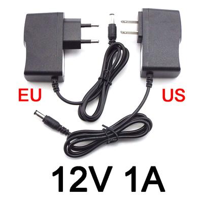 12V 1A 1000ma AC 100-240V DC Power Supply Adapter Plug Converter For Led Strip Light CCTV Charger 5.5mmx2.5mm US/EU Plug