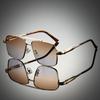 Vintage Square Sunglasses Men Fashion Gradient Multi-color Casual Shades Women Trendy Brand Design Oversized Sun Glasses