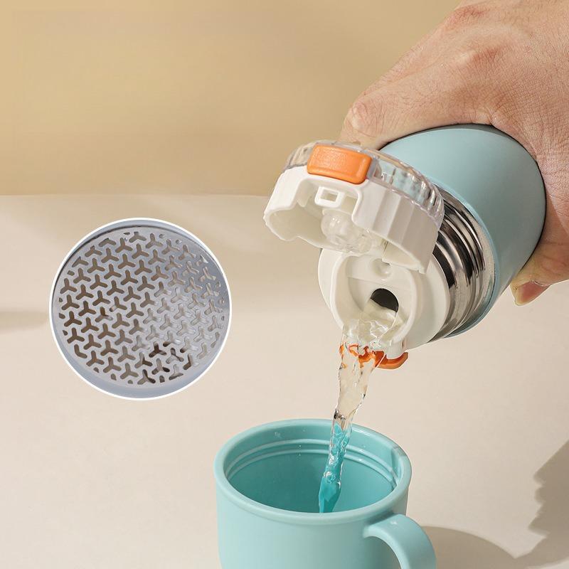 500ml 3-in-1 Multi-Use 316 Stainless Steel Insulated Bottle, Leakproof Vacuum Flask with Lid Cup & Strap