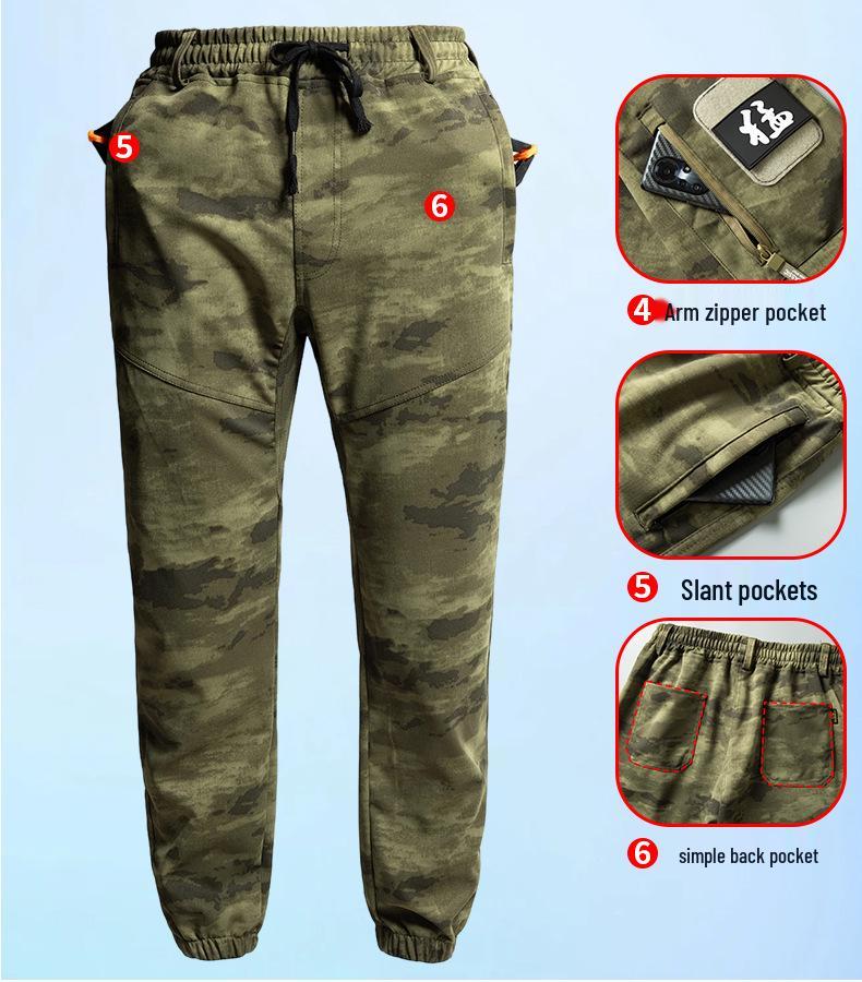 Unisex Wear-Resistant Camouflage Workwear Set for Spring & Autumn - Breathable, Thickened, Outdoor Tactical & Mountaineering Clothing.