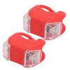 2pcs LED Bicycle Light Front Tail Safety Warning Colorful Lamp 3 Lighting Modes Waterproof Cycling EquipmentRed