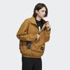 Adidas Originals Trefoil 3D Pocket Logo Half-Zip Woven Collar Jacket Men Jacket Brown H58066