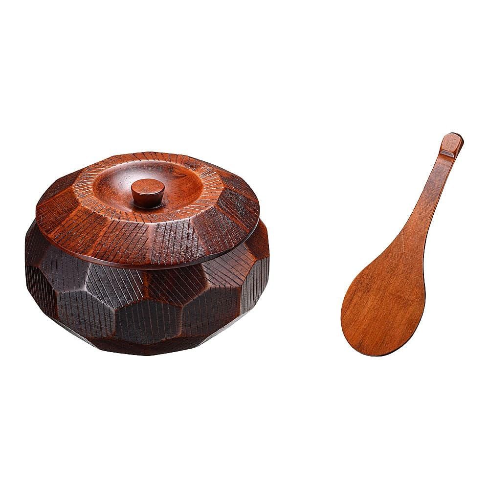 

Набор лакированных деревянных пиал для риса Ямако (с крышкой), Большой, 25782