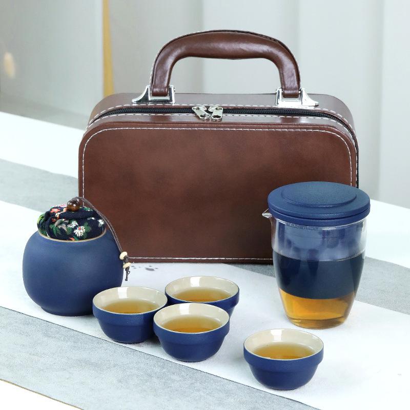 Travel tea set Outdoor tea cup Kuaike cup Portable car Kung Fu tea set Tea separation Mid-Autumn Festival gifts