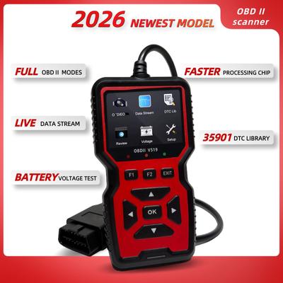V519 Red Car Diagnostic Scanner Tool Automotive OBD2 Scanner for Engine Health Check with Color Screen Code Readers 4