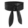 Double-sided Wide Women's Waist Seal Soft and Versatile Elegant Bow Ribbon Super Long Knot Belt European and American Beautiful