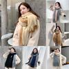 Winter Warm Two-Color Imitation Cashmere Scarf Thicken Long Neck Guard Shawl Comfortable Women's Shawl Wraps Cold Weather