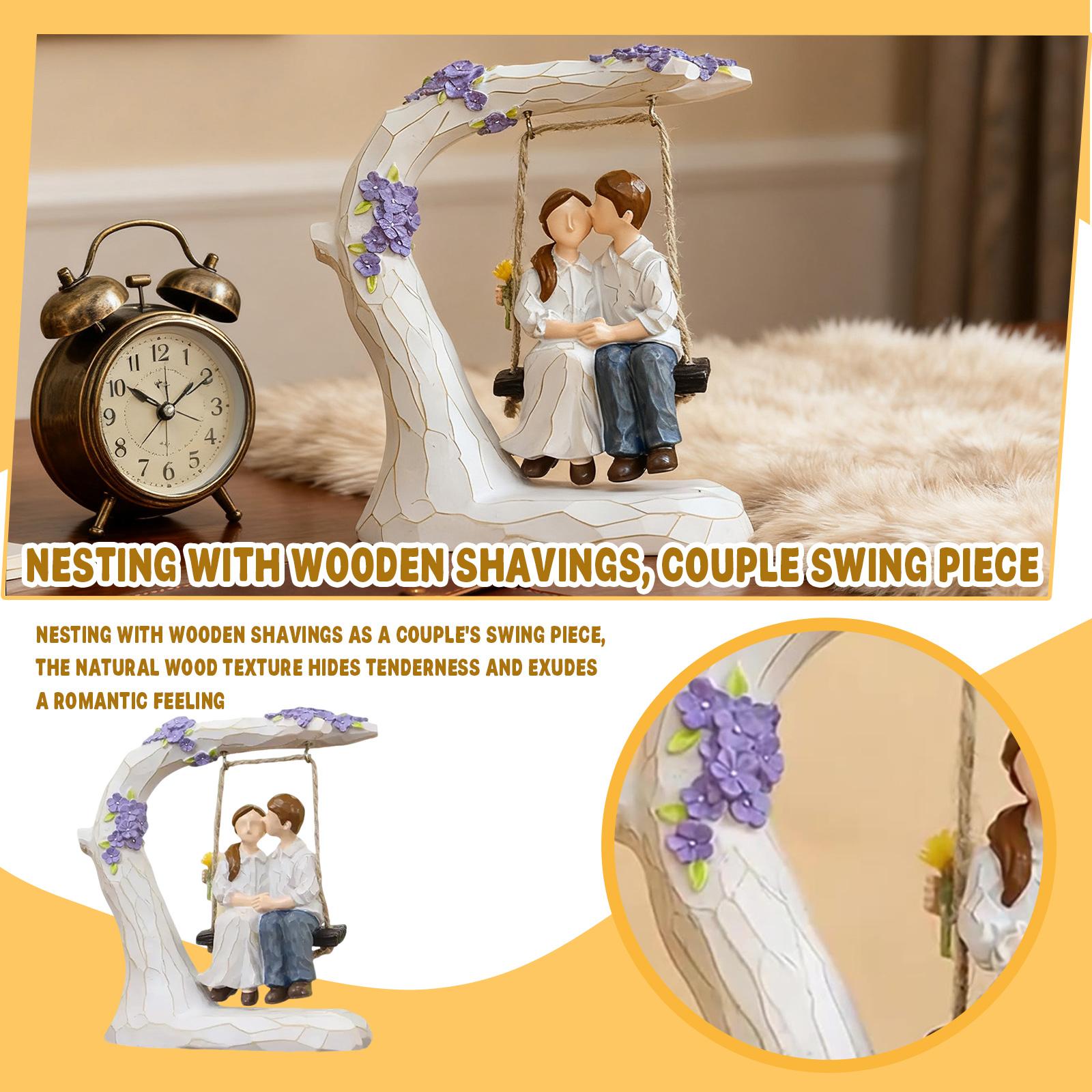 

Swinging Couple Resin Statue Resin Ornaments for Home, Living Room,Bookshelf Decoration Valentine s Day Christmas Gift One Size белый