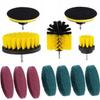 Set of 12 cleaning elements for screwdriver + Set of 5 wire brushes for screwdriver