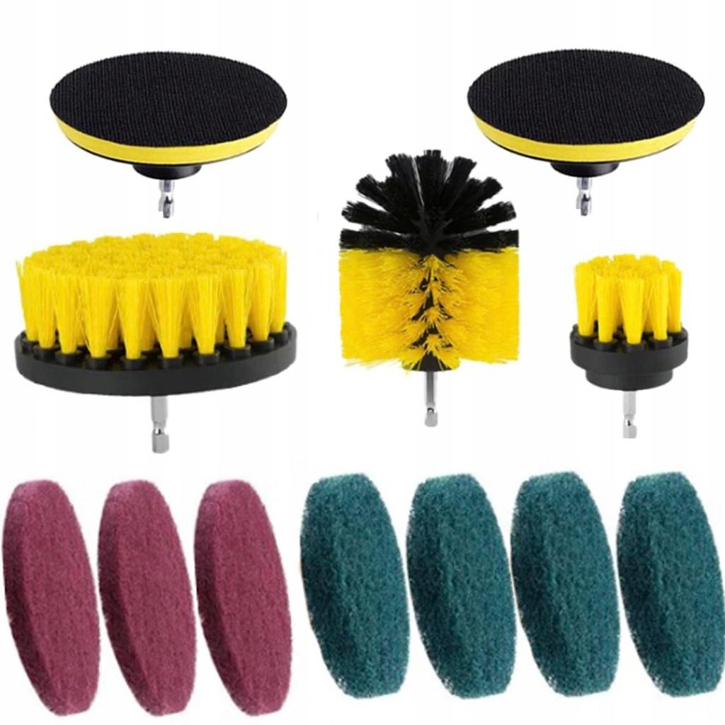 Set of 12 cleaning elements for screwdriver + Set of 5 wire brushes for screwdriver