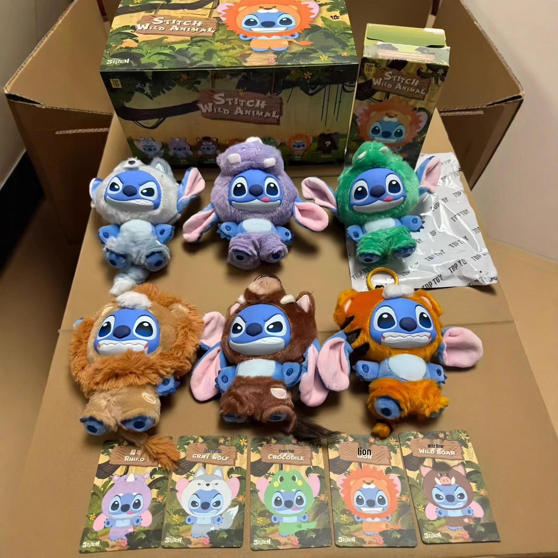 Disney Stitch Wild Animal Series Vinyl Blind Box Figure Model 17 cm