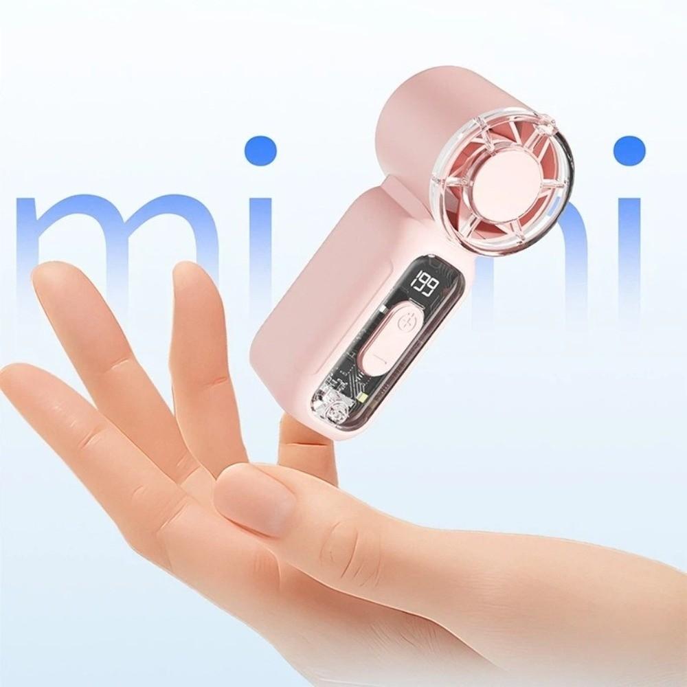 Ultra-Quiet Portable Electric Fan Digital Display Small Summer Fan New Mini Handheld Fan  Summer