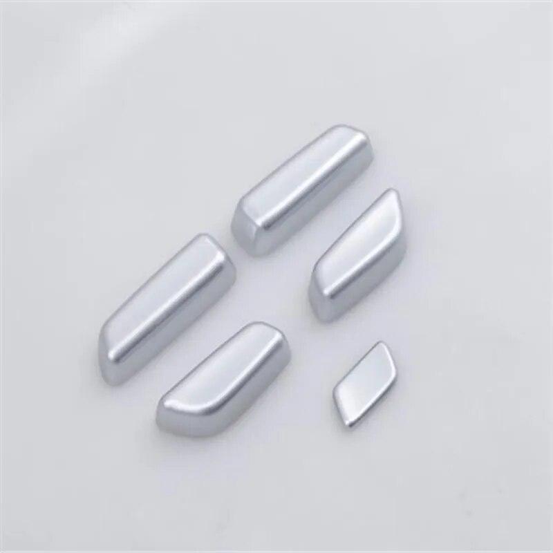 

5 шт., углеродное волокно для Mazda 6 Atenza M6 2017 2018, внутренняя регулировка сиденья с электроприводом, крышка переключателя, накладки, стайлинг автомобиля, автоаксессуары серебряный