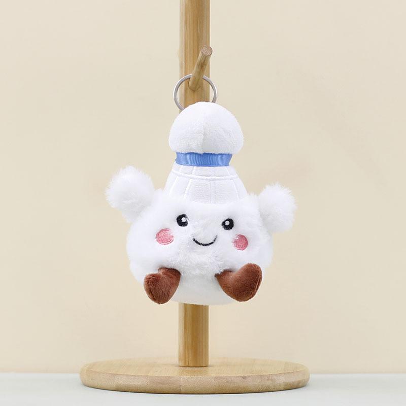 Keychain Cute Badminton Cartoon Girl Backpack Decoration Hanging Plush Gift Doll