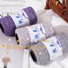 50g/roll 1.5mm Silver Silk Cotton Shiny Silk Hollow Cotton Woven Medium Coarse Cottons DIY Crochet Hat Crushed Silver Woven Bag