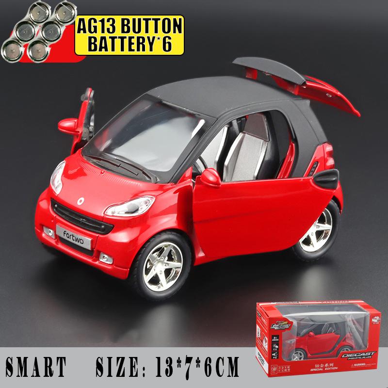 1:32 Mercedes Benz Smart Fortwo Micro City Car Modello in Lega Metallo Diecast Auto Simulazione Collezionabili Ornamenti Regalo di Festa